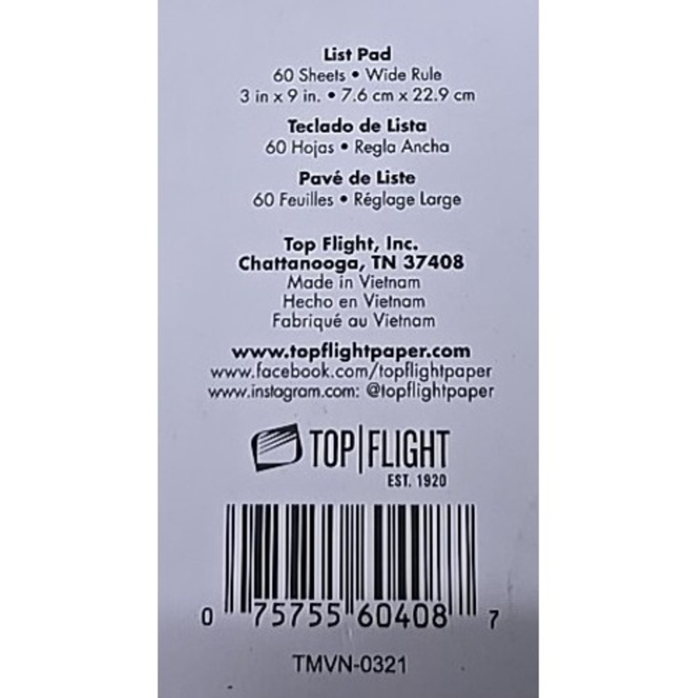 Top Flight Sun Moon Celestial List Pad Wide Ruled Notepad‎ Stationery - Picture 3 of 3
